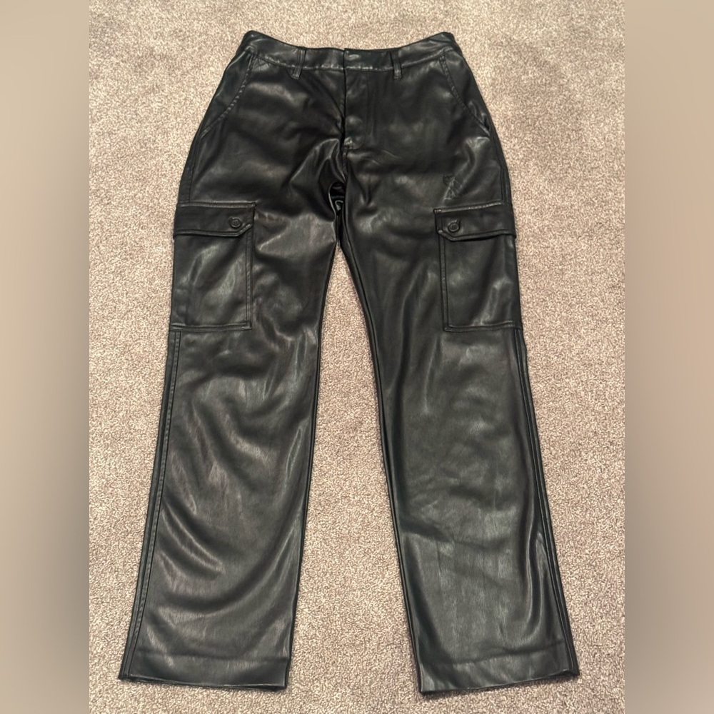 OVO Women’s Vegan Leather Cargo Pants